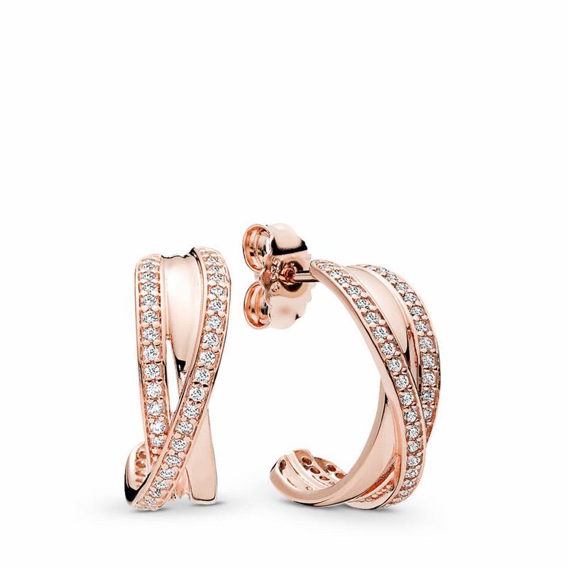 Pandora Rose™ Entwined Hoop Earrings Egypt FM9537201